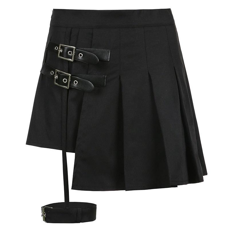 Goth Mini Skirt with Belt