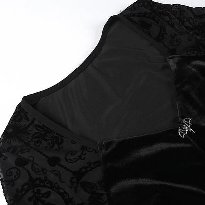 Y2K Goth Corset Lace Mini Dress