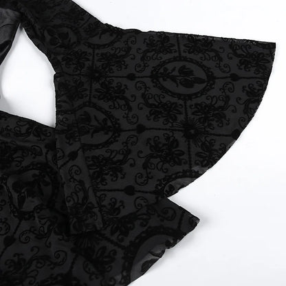 Y2K Goth Corset Lace Mini Dress