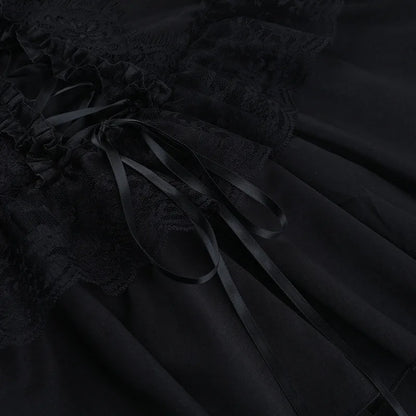 Y2K Goth Corset Layered Mini Dress