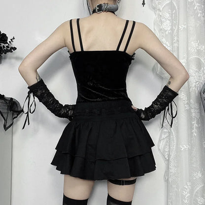 Y2K Goth Corset Mini Skirt