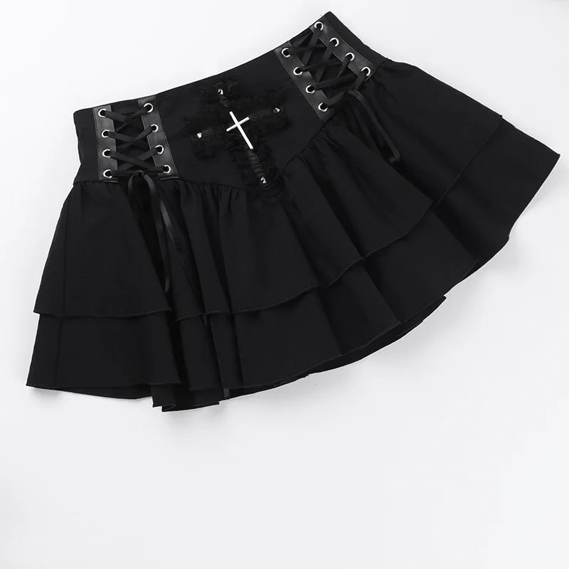 Y2K Goth Corset Mini Skirt