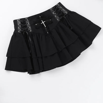 Y2K Goth Corset Mini Skirt