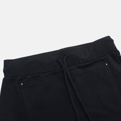Y2K Goth Drawstring Midi Skirt