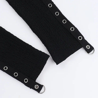 Y2K Goth Fishnet Cut Out Top