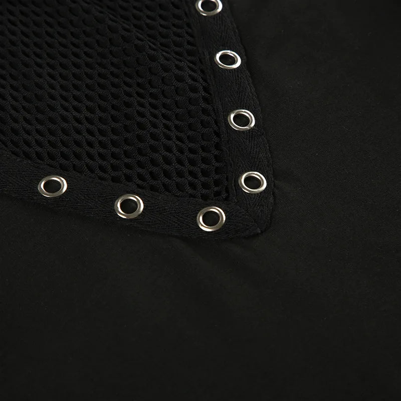 Y2K Goth Fishnet Top