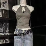 Goth Grommet Halter Top
