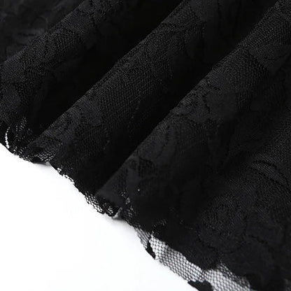 Y2K Goth Lace Corset Mini Dress
