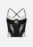 Gothic Lace Sheer Cropped Top