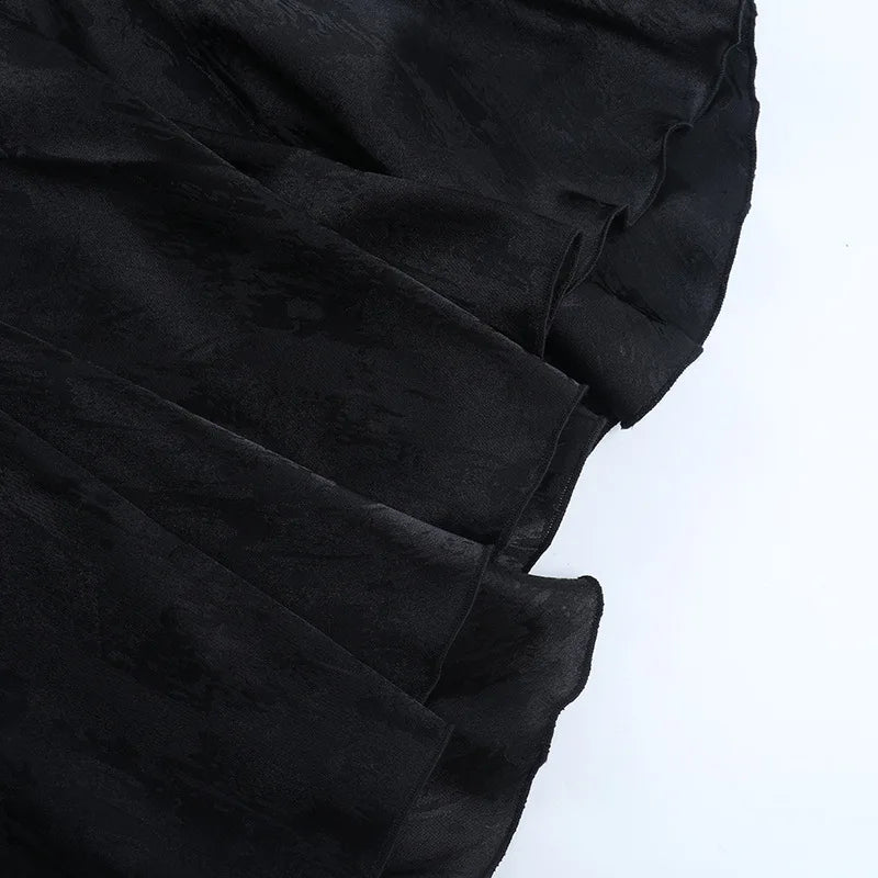 Y2K Goth Mermaid Maxi Skirt
