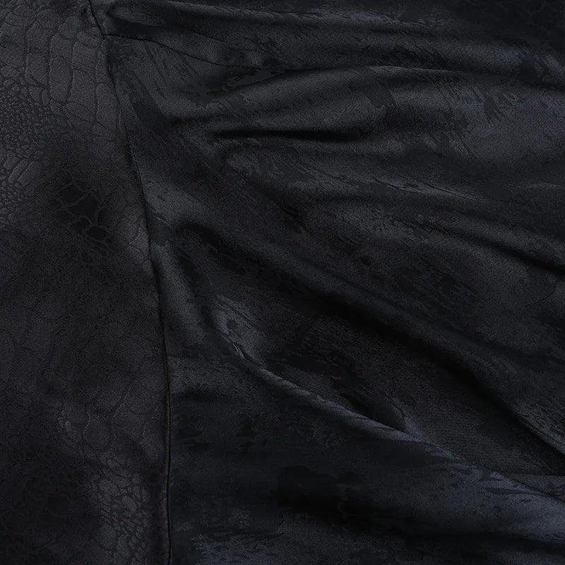Y2K Goth Mermaid Maxi Skirt