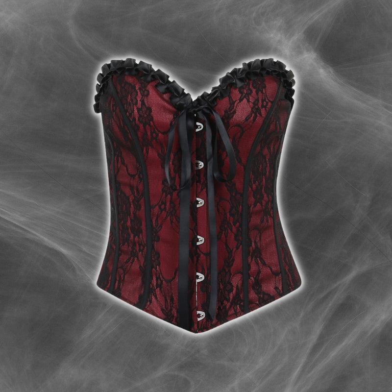 Y2K Goth Ribbon Detailed Corset Top