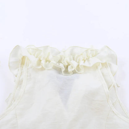 Y2K Goth Ruffle Shirt
