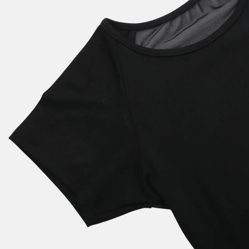 Y2K Goth Sheer Back Top