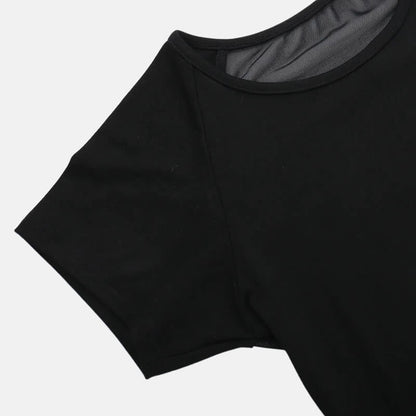 Y2K Goth Sheer Back Top