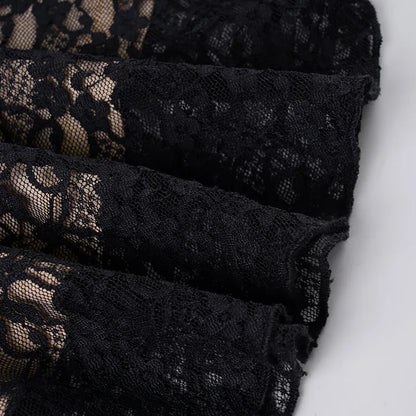 Y2K Goth Sheer Lace Mini Dress