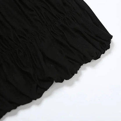 Y2K Goth Sheer Overlay Skirt