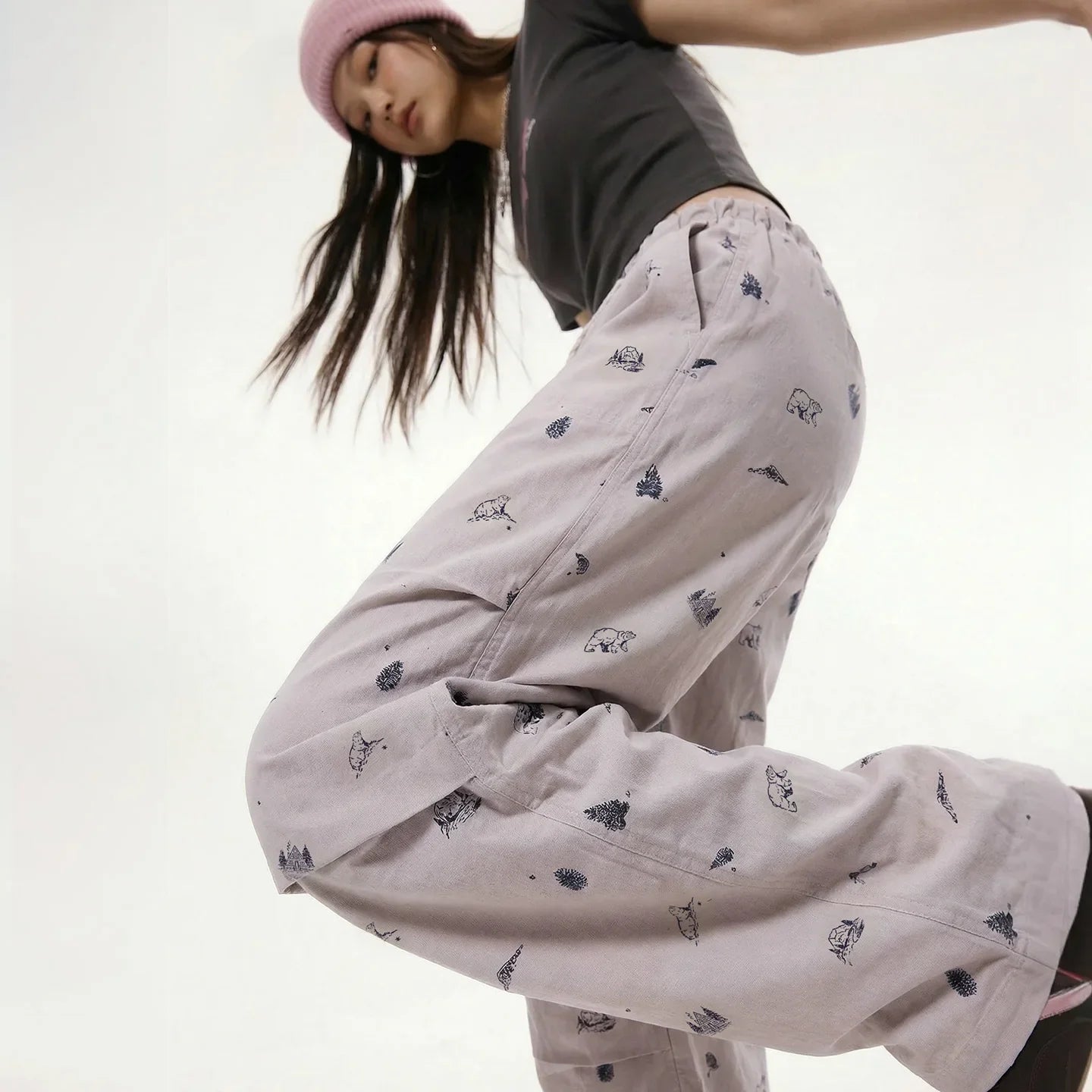 Y2K Graphic Drawstring Pants