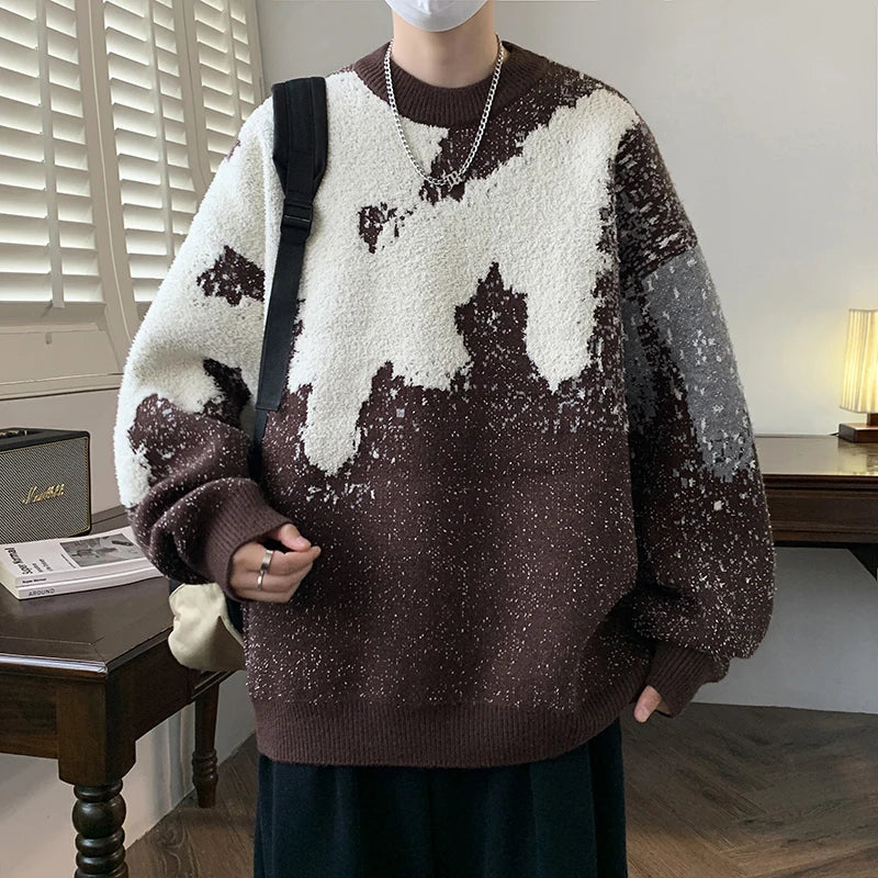 Y2K Graphic Patterned Sweater