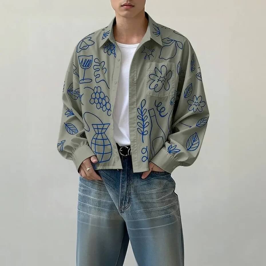 Y2K Graphic Print Shirt