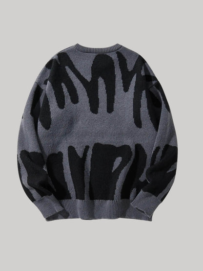 Y2K Graphic Pullover Sweater
