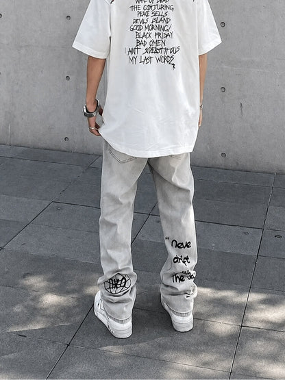 Y2K Graphic Straight Jeans