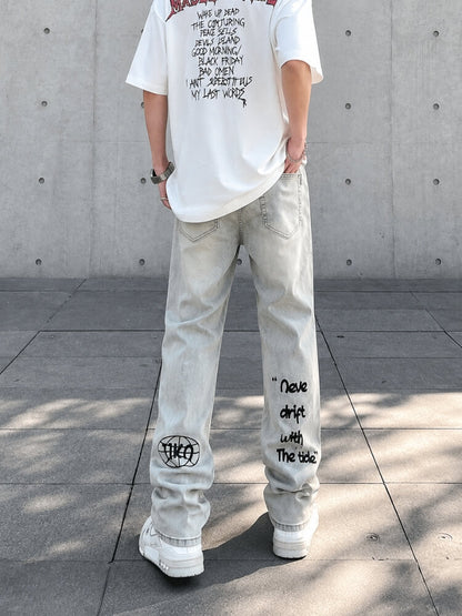 Y2K Graphic Straight Jeans