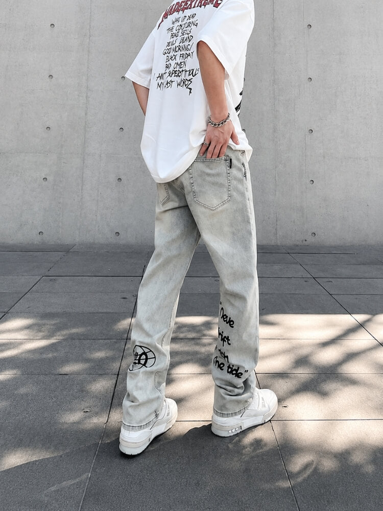 Y2K Graphic Straight Jeans