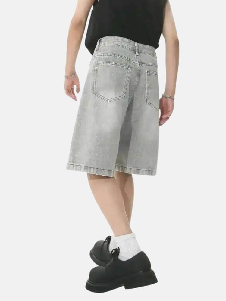 Y2K Gray Denim Shorts