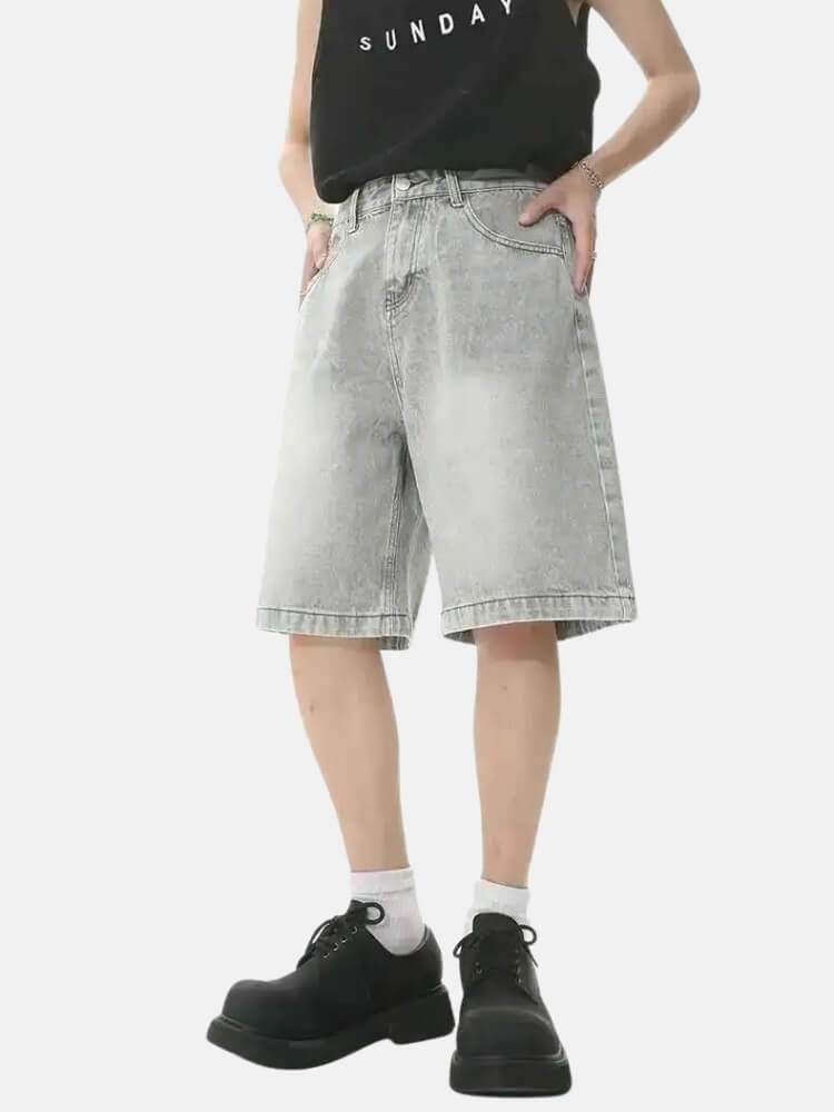 Y2K Gray Denim Shorts