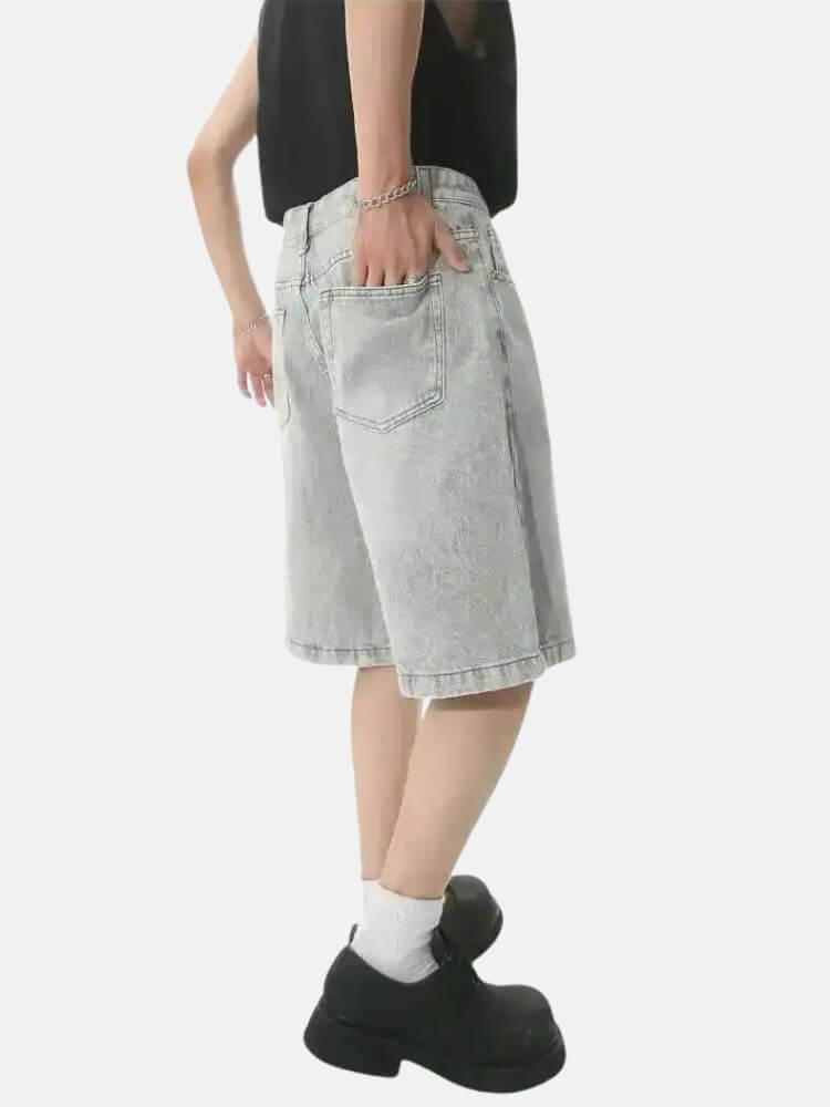 Y2K Gray Denim Shorts