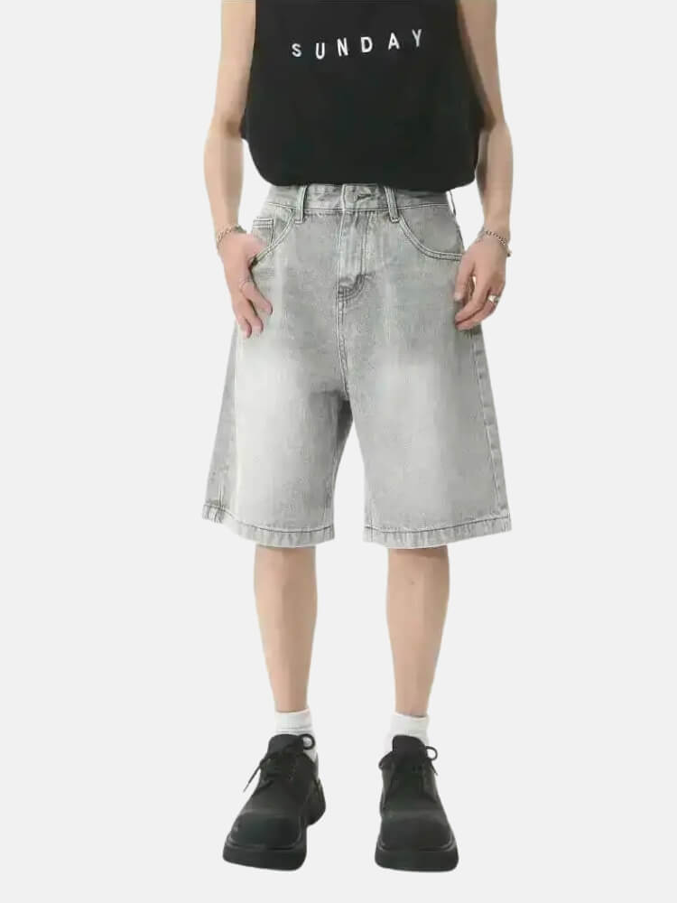 Y2K Gray Denim Shorts