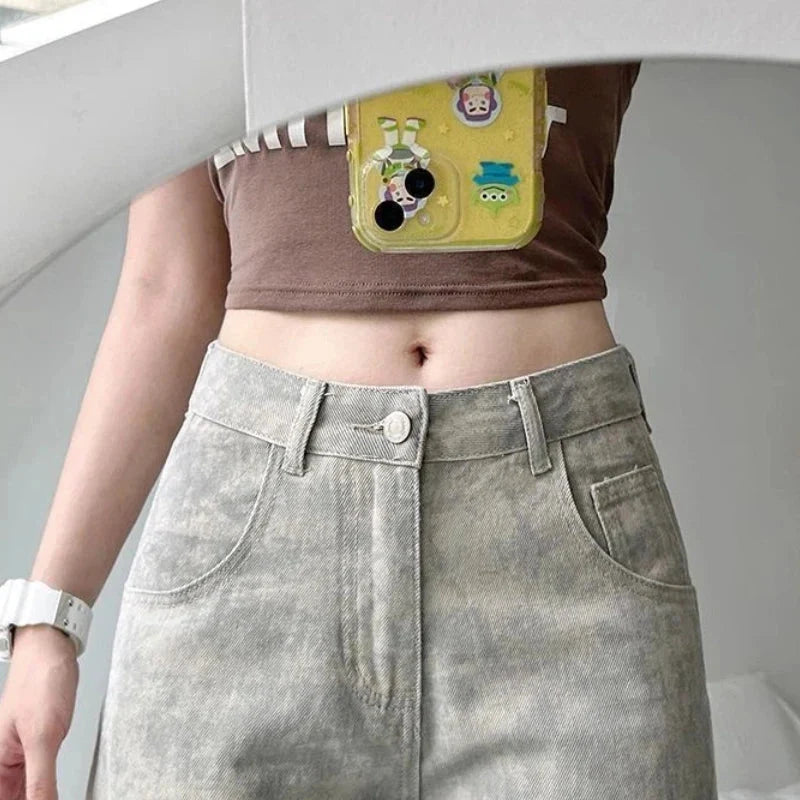 Y2K Gray Washed Pants