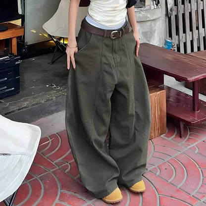 Y2K Green Baggy Cargo Pants