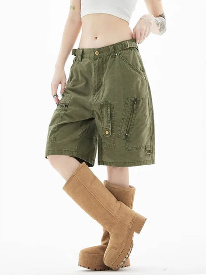 Y2K Green Cargo Shorts