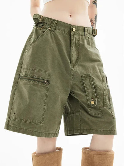 Y2K Green Cargo Shorts