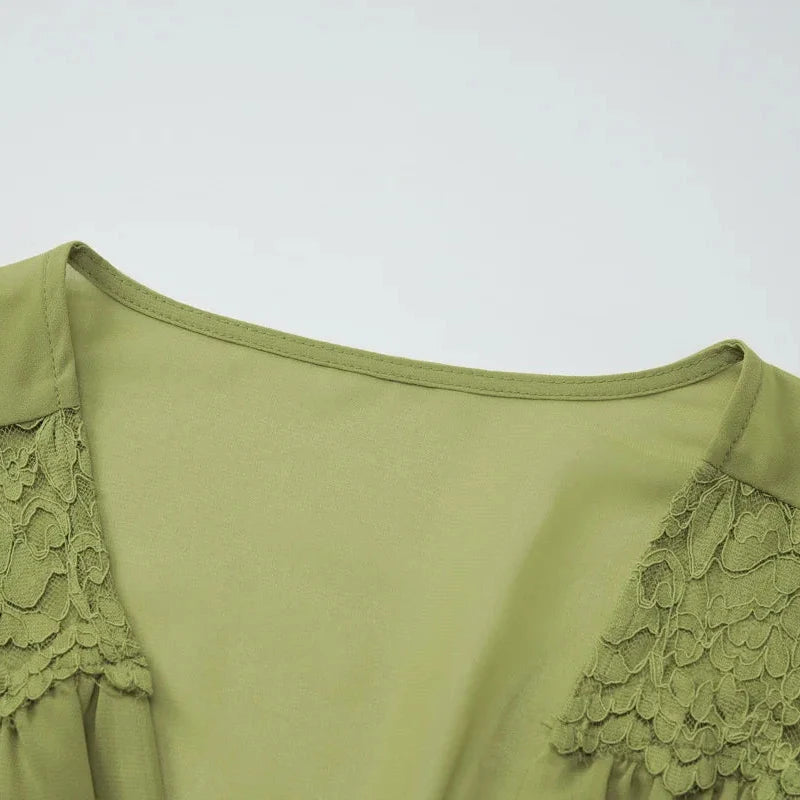 Y2K Green Two Piece Set