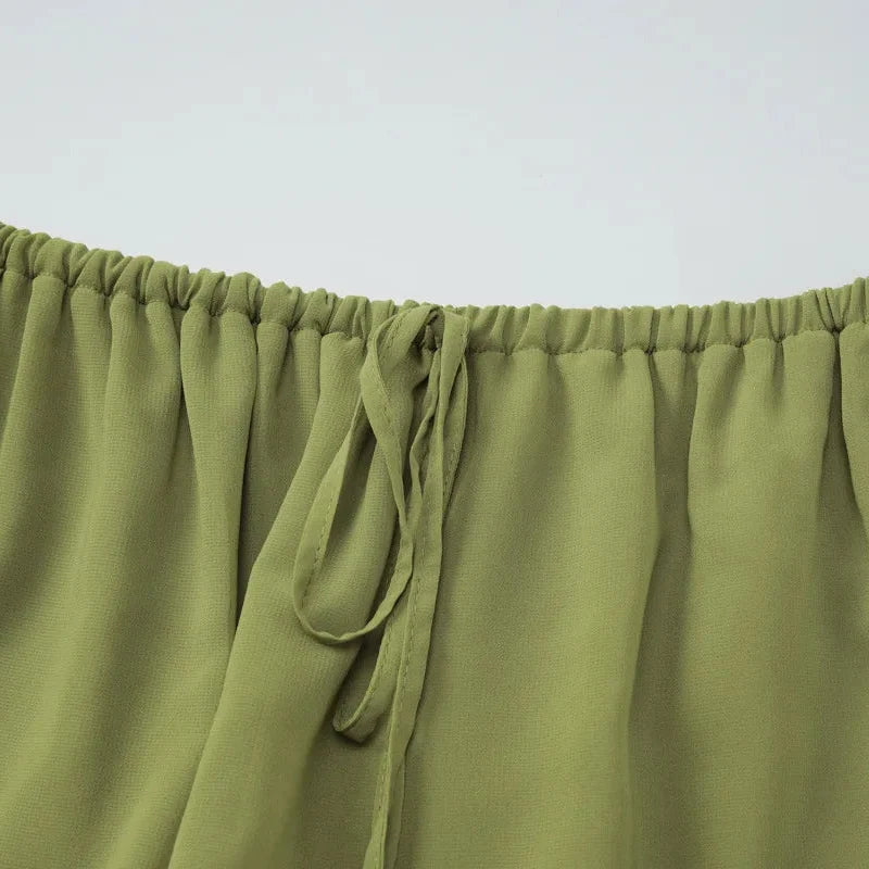Y2K Green Two Piece Set