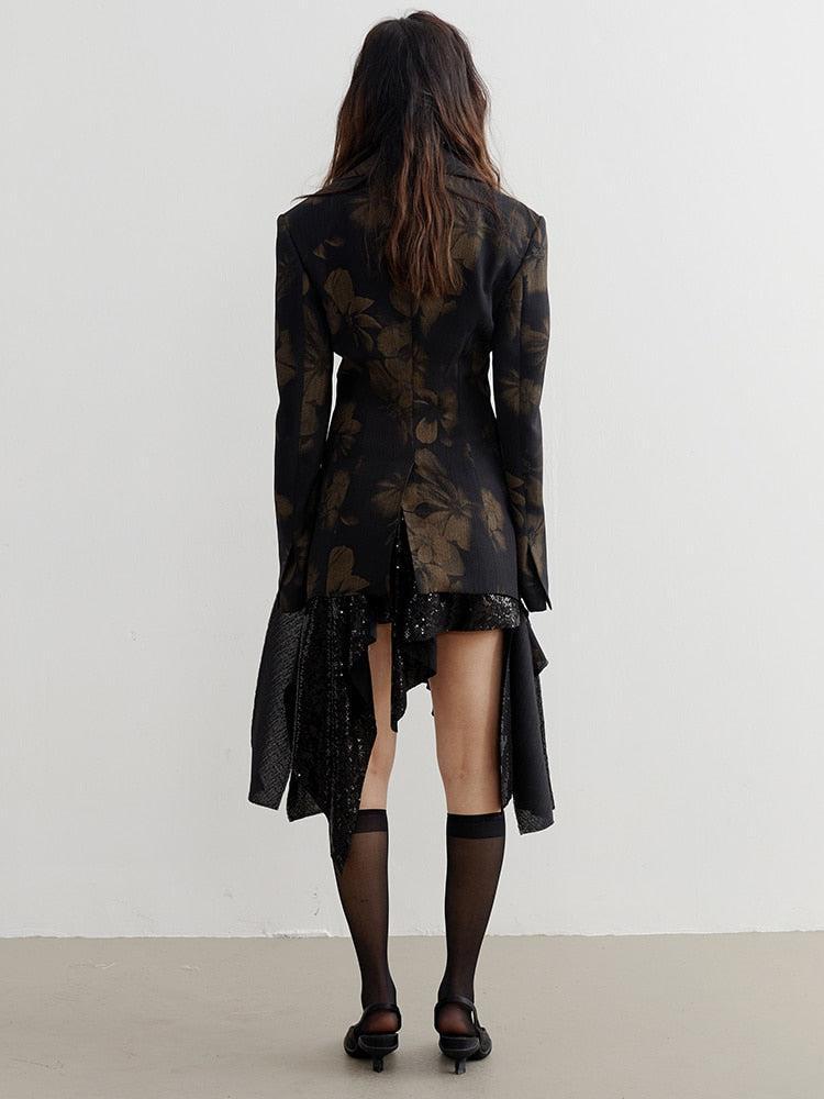 Y2K Grunge Asymmetric Blazer