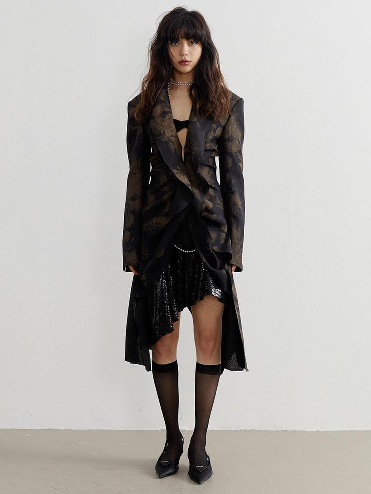 Y2K Grunge Asymmetric Blazer