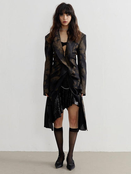 Y2K Grunge Asymmetric Blazer
