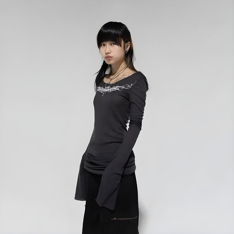 Y2K Grunge Barbed Wire Top