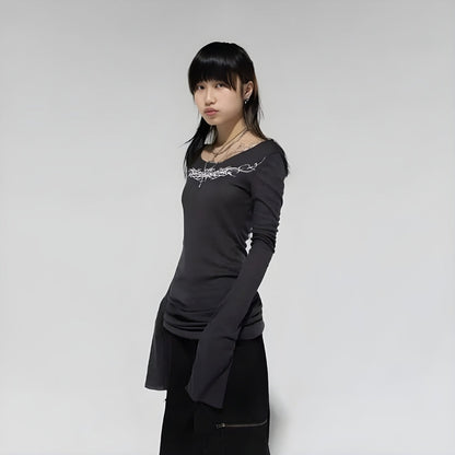 Y2K Grunge Barbed Wire Top
