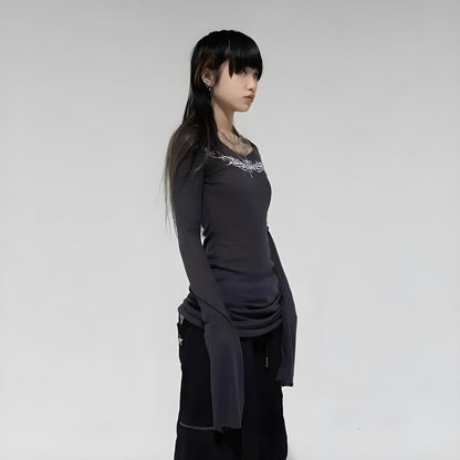 Y2K Grunge Barbed Wire Top