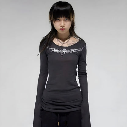 Y2K Grunge Barbed Wire Top