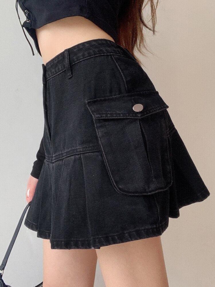 Y2K Grunge Cargo Mini Skirt for Trendy Street Style