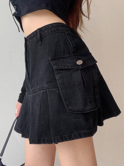 Grunge Cargo Mini Skirt