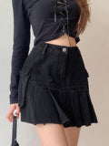 Y2K Grunge Cargo Mini Skirt for Trendy Street Style