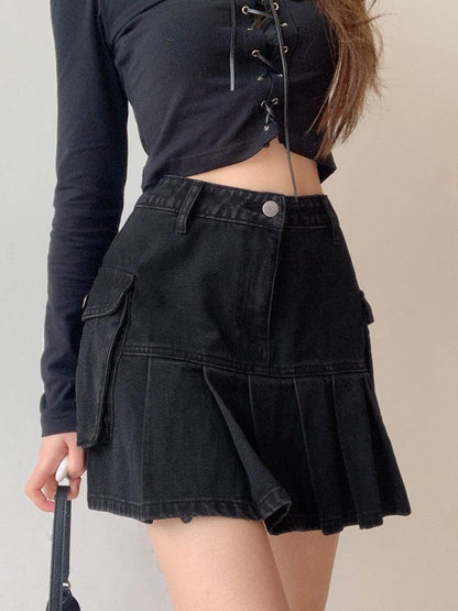 Grunge Cargo Mini Skirt
