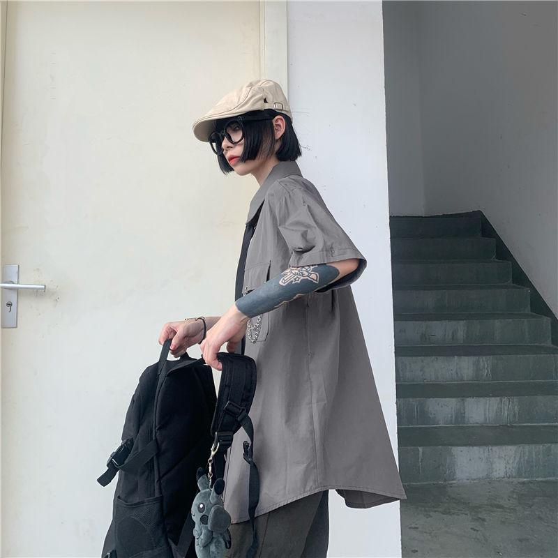 Y2K Grunge Detachable Sleeve Shirt